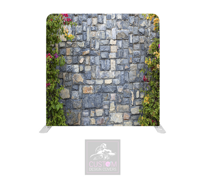 Stone Wall Effect Lycra Pillowcase Backdrop Cover