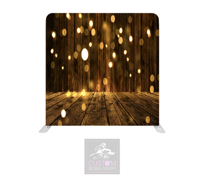 Bokeh Sparkle on Rustic Lycra Pillowcase Backdrop Cover (DOUBLE SIDED)