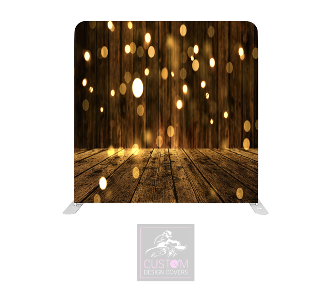 Bokeh Sparkle on Rustic Lycra Pillowcase Backdrop Cover (DOUBLE SIDED)