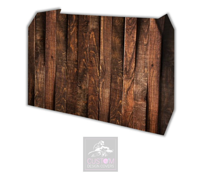Rustic Dark Oak Lycra DJ Booth Cover