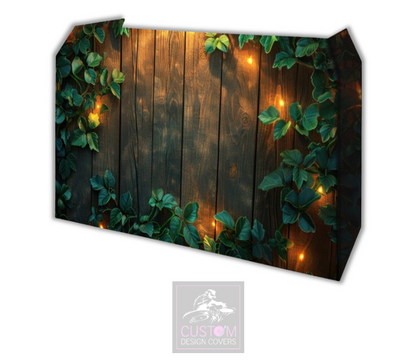 Rustic Green Ivy Lycra DJ Booth Cover 