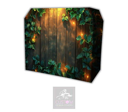 Rustic Green Ivy Lycra DJ Booth Cover 