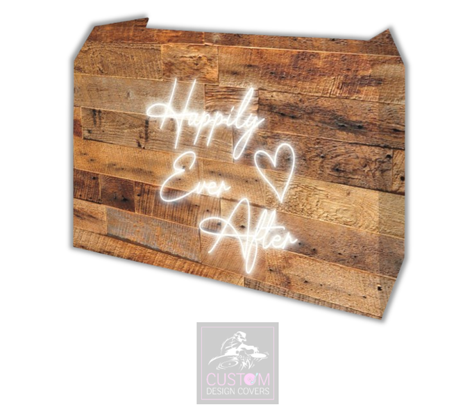 Rustic Happily Ever After Lycra DJ Booth Cover