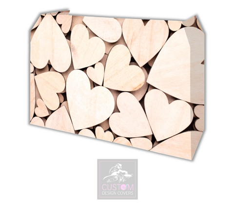 Rustic Hearts Lycra DJ Booth Cover