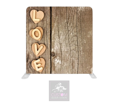 Rustic Love Lycra Pillowcase Backdrop Cover