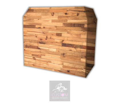 Oak Rustic Lycra DJ Booth Cover