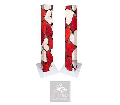 Rustic Hearts Lycra DJ Booth Cover (PACKAGE BUNDLE)