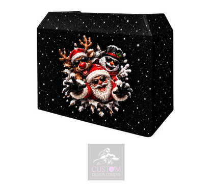 Santa-Reindeer-Snowman Lycra DJ Booth Cover