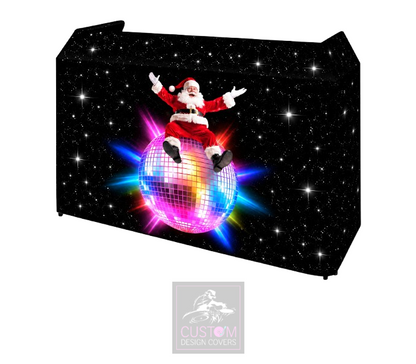 Christmas Disco Lycra DJ Booth Cover