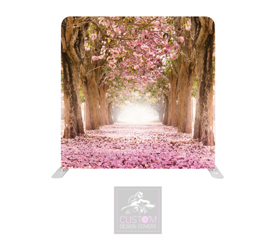 Pink Flower Trees Lycra Pillowcase Backdrop Cover