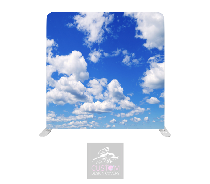 Cloudy Sky Lycra Pillowcase Backdrop Cover (DOUBLE SIDED)