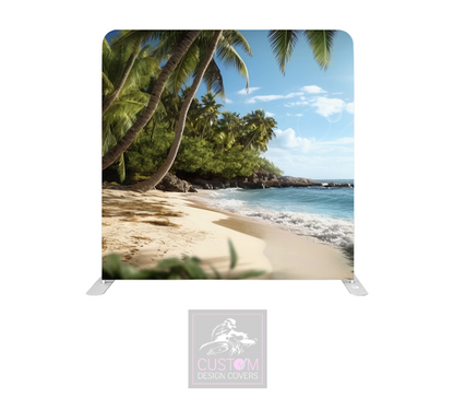 Seychelles Lycra Pillowcase Backdrop Cover (DOUBLE SIDED)