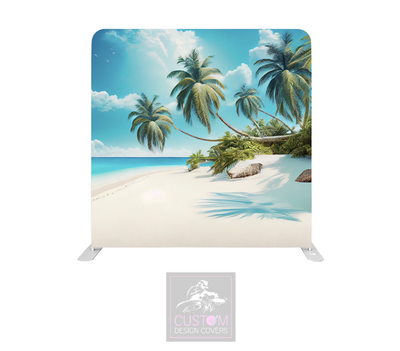 Tropical Paradise Lycra Pillowcase Backdrop Cover (DOUBLE SIDED)