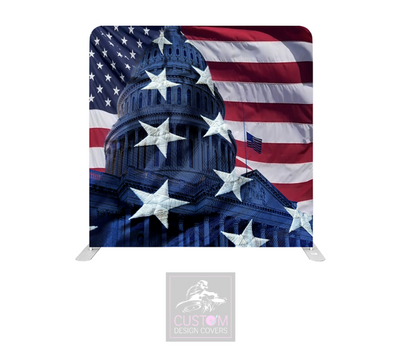 USA Lycra Pillowcase Backdrop Cover (DOUBLE SIDED)