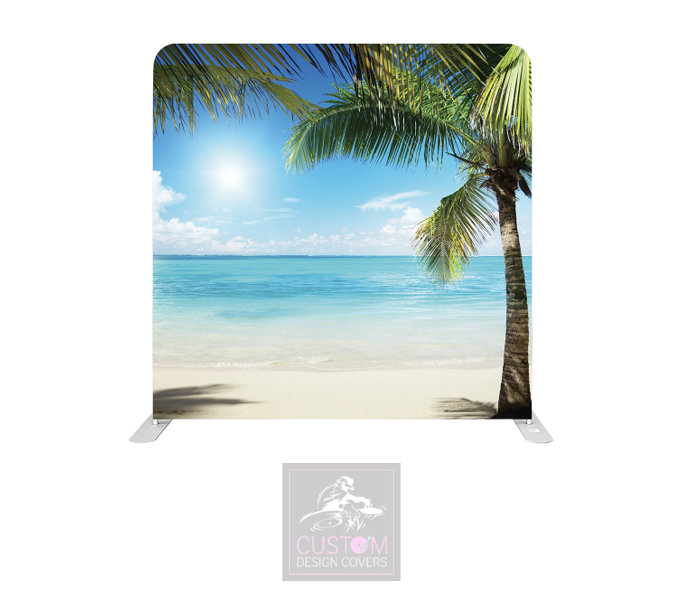 Beach Vibes Lycra Pillowcase Backdrop Cover