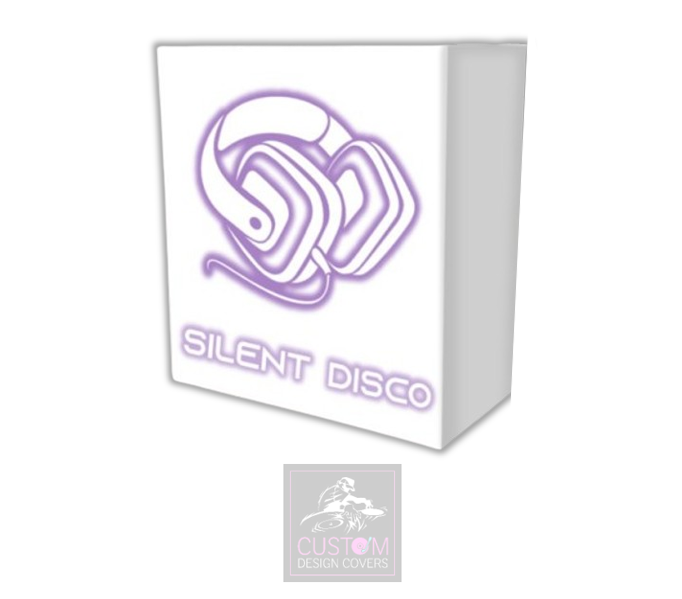 Silent Disco *WHITE* Lycra DJ Booth Cover