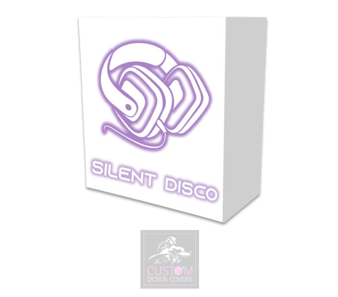 Silent Disco *White* Lycra DJ Booth Cover 