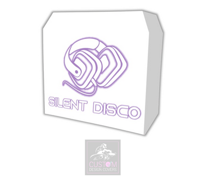 Silent Disco *White* Lycra DJ Booth Cover 