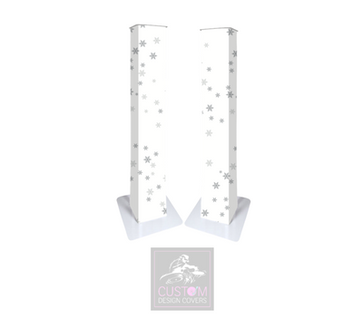 White Christmas (SILVER) Lycra DJ Covers (PACKAGE BUNDLE) 