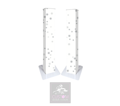 White Christmas (SILVER) Lycra DJ Covers (PACKAGE BUNDLE) 