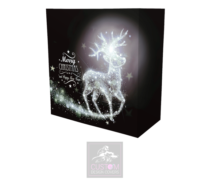 Christmas Reindeer *Silver* Lycra DJ Booth Cover