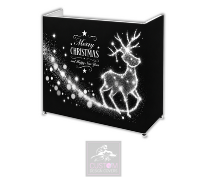 Christmas Reindeer *GREY* Lycra DJ Booth Cover