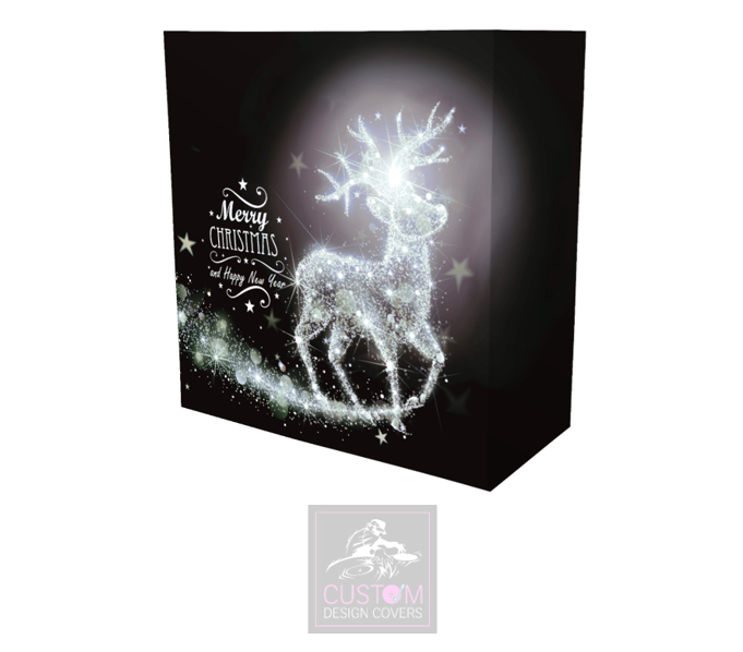 Christmas Reindeer *GREY* Lycra DJ Booth Cover