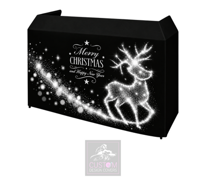 Christmas Reindeer *GREY* Lycra DJ Booth Cover