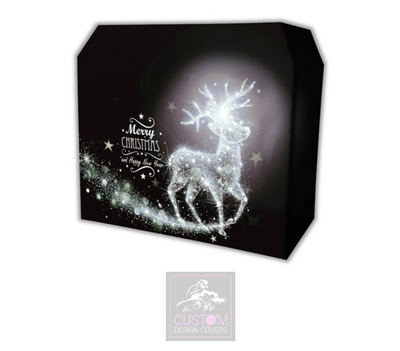 Christmas Reindeer *GREY* Lycra DJ Booth Cover