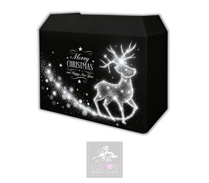 Christmas Reindeer *GREY* Lycra DJ Booth Cover