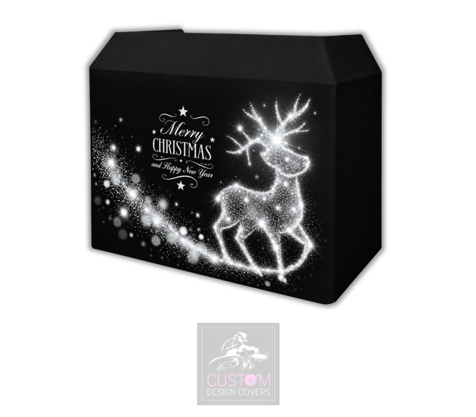 Christmas Reindeer *GREY* Lycra DJ Booth Cover