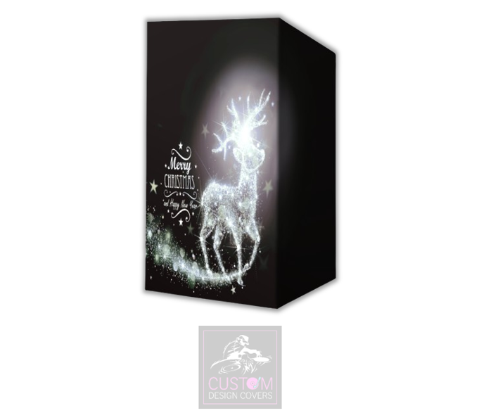 Christmas Reindeer *Silver* Lycra DJ Booth Cover