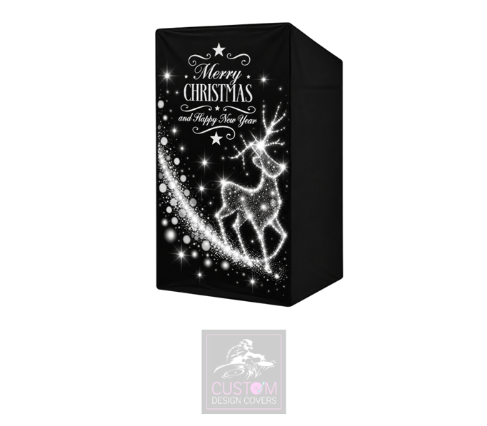 Christmas Reindeer *GREY* Lycra DJ Booth Cover