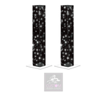 BLACK WHITE STAR PODIUM COVERS (PAIR)