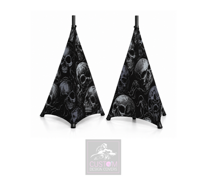 Happy Halloween Skulls Lycra DJ Booth Cover (PACKAGE BUNDLE)