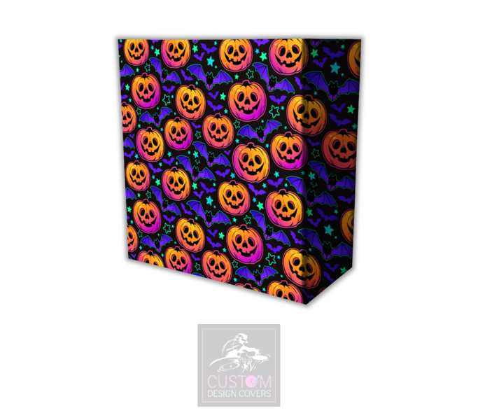 Halloween Smiling Pumpkin Lycra DJ Booth Cover 