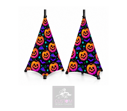 Halloween Smiling Pumpkins  Lycra DJ Booth Cover (PACKAGE BUNDLE)