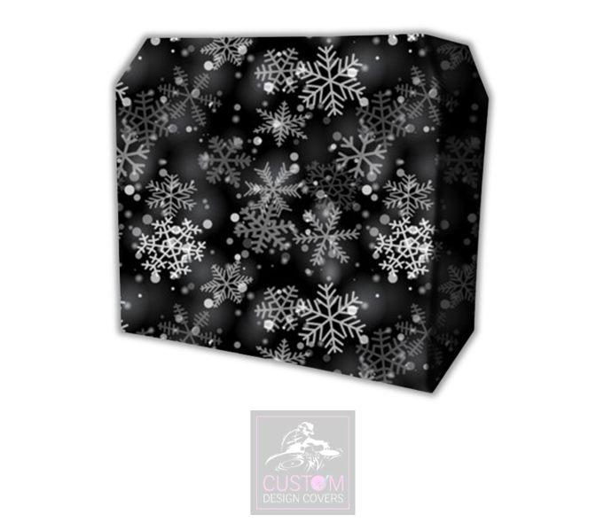 Christmas Snowflakes Lycra DJ Booth Cover