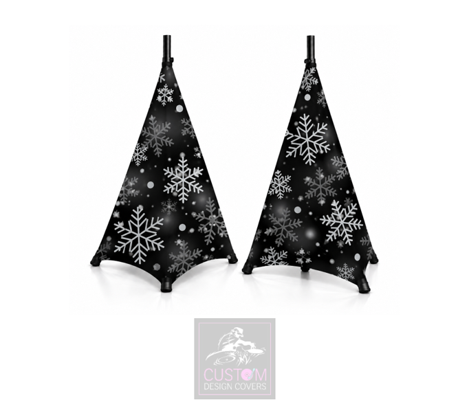 Christmas Snowflake Lycra DJ Booth Cover (PACKAGE BUNDLE)