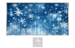 Snowflakes on Blue Backdrop Curtain