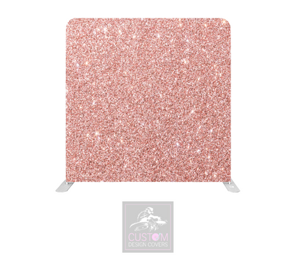 Rose Gold Sparkle Lycra Pillowcase Backdrop Cover (DOUBLE SIDED)