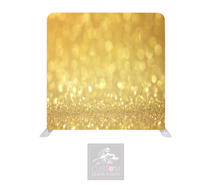 Gold Glitter Bokeh Lycra Pillowcase Backdrop Cover (DOUBLE SIDED)