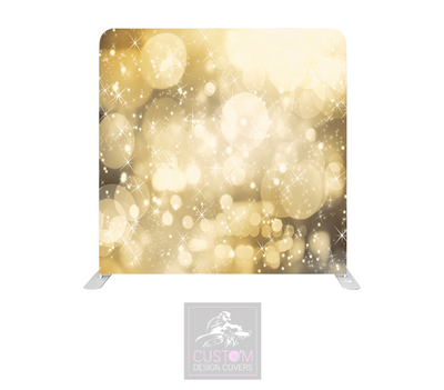 Gold Bokeh Lycra Pillowcase Backdrop Cover