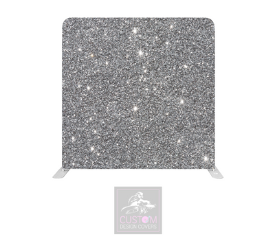 Grey Sparkle Lycra Pillowcase Backdrop Cover