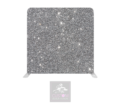 Grey Sparkle Lycra Pillowcase Backdrop Cover (DOUBLE SIDED)