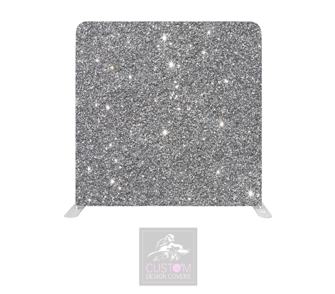 Grey Sparkle Lycra Pillowcase Backdrop Cover (DOUBLE SIDED)