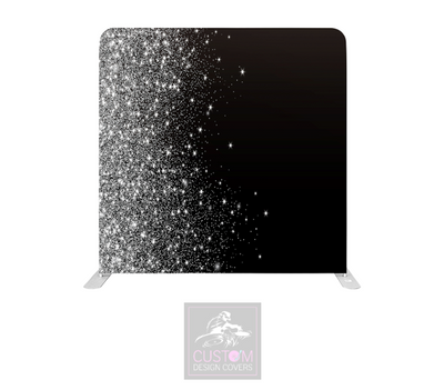 Black Sparkle Lycra Pillowcase Backdrop Cover
