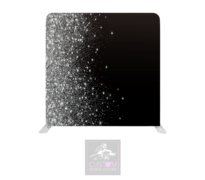 Black Sparkle Lycra Pillowcase Backdrop Cover (DOUBLE SIDED)
