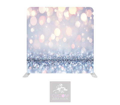 Silver Bokeh Lycra Pillowcase Backdrop Cover