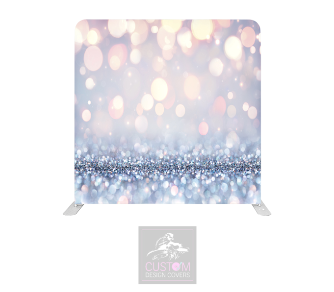 Silver Bokeh Lycra Pillowcase Backdrop Cover